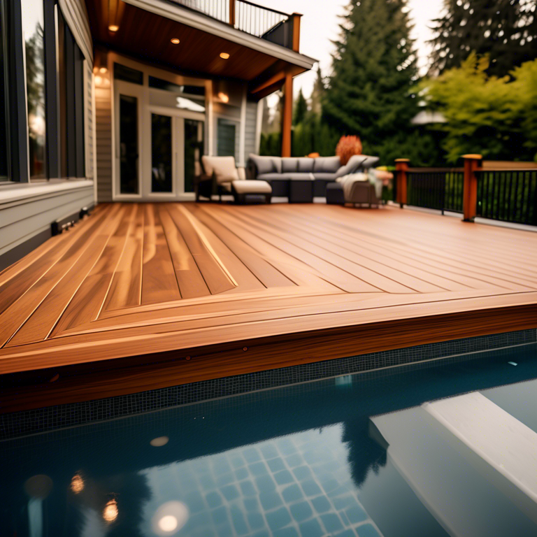 Professional pool deck construction in Bellevue, Washington by Fast Roofing